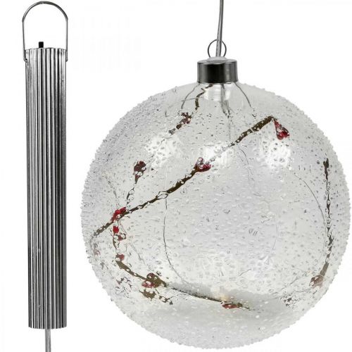 Produkt Szklane łańcuchy świetlne LED w kształcie bombki świątecznej Ø15 cm