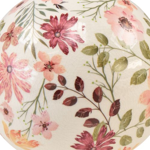Floristik24 Kula ceramiczna z kwiatami ceramika dekoracyjna fajansowa 12cm