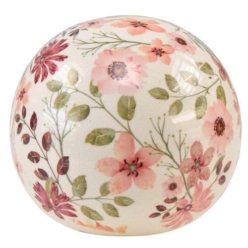 Floristik24 Kula ceramiczna z kwiatami ceramika dekoracyjna fajansowa 12cm