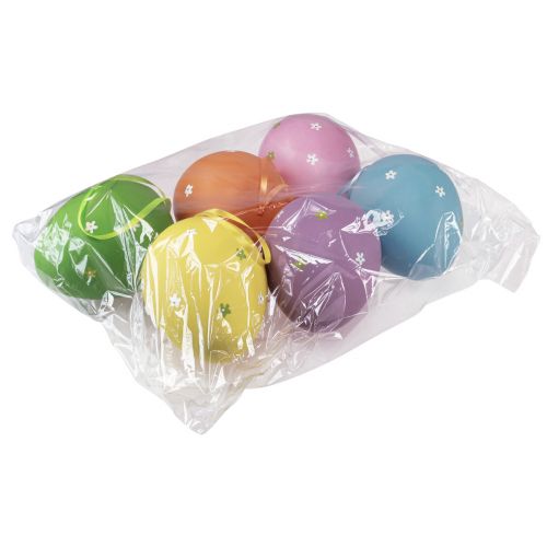 Floristik24 Pisanki wiszące plastikowe jajka 6,5x10cm 6 szt