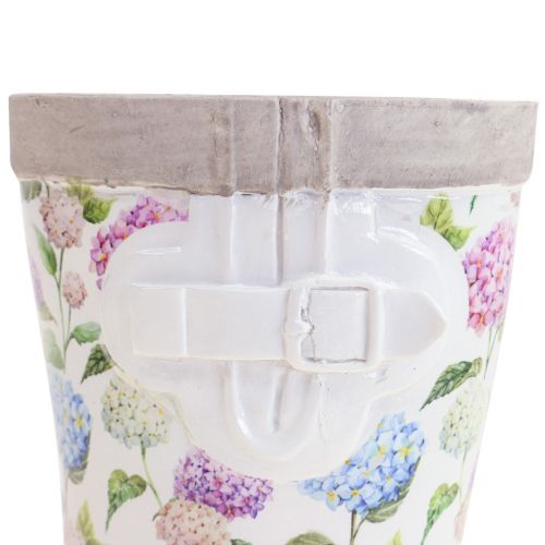 Floristik24 Gumowe buty doniczka do sadzarki o wyglądzie ceramiki, wys. 17,5 cm