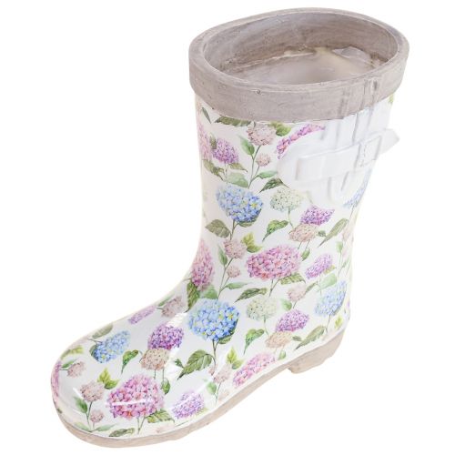Floristik24 Gumowe buty doniczka do sadzarki o wyglądzie ceramiki, wys. 17,5 cm