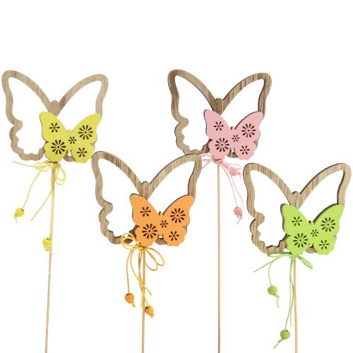 Produkt Zatyczka kwiatowa motylkowa zatyczka dekoracyjna drewniana 8,5x7cm 12 sztuk