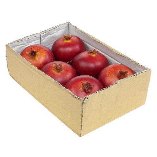 Floristik24 Smoczki spożywcze granat deco owoce czerwone 8cm 6szt