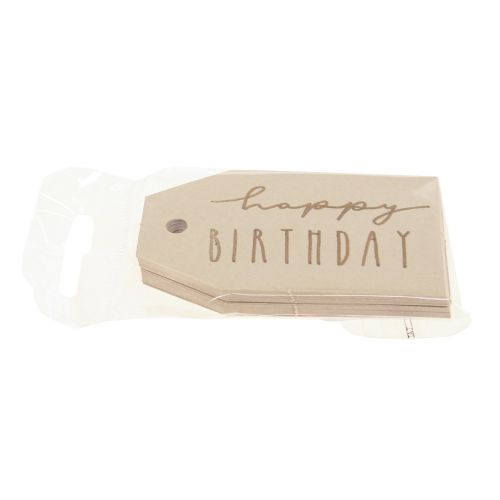 Produkt Etykiety na prezenty papierowe Happy Birthday 4×7cm 24 szt