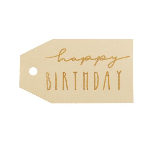 Produkt Etykiety na prezenty papierowe Happy Birthday 4×7cm 24 szt