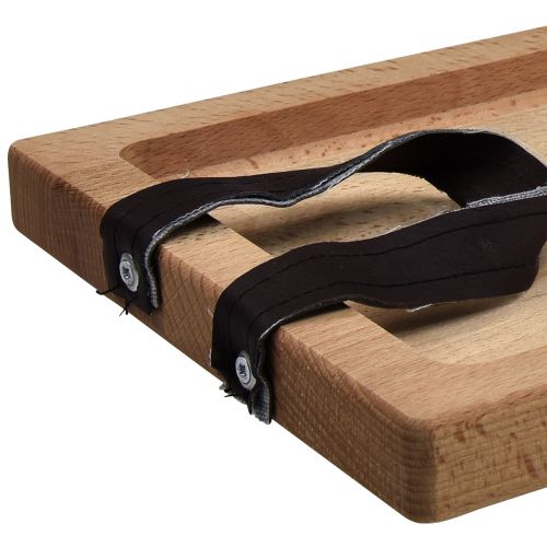 Produkt Taca dekoracyjna, podłużna taca drewniana z uchwytami z drewna bukowego 50×19,5cm