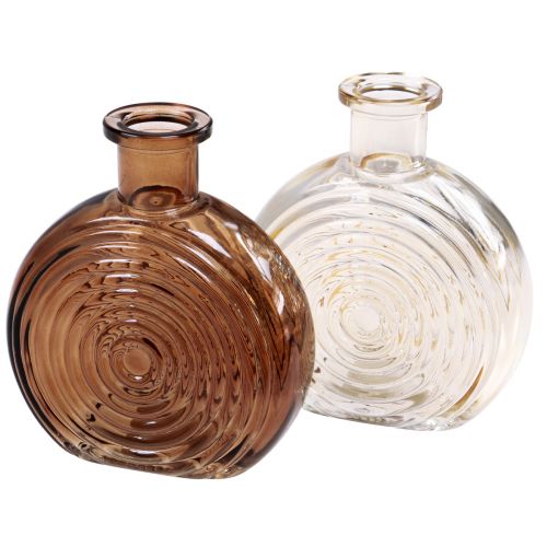 Produkt Wazony szklane retro mini wazony szklane brązowo beżowe wys. 13,5cm 2szt