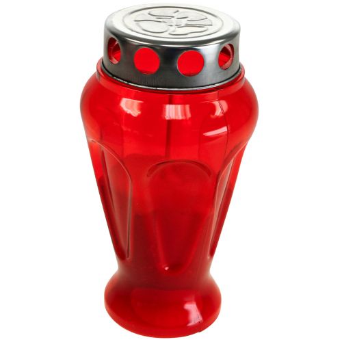 Floristik24 Znicze nagrobne czerwone krople znicze żałobne Ø9cm H17cm 4 szt