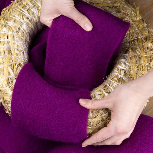Produkt Filcowa wstążka wełniana, fuksja, 15 cm x 5 m, do dekoracji i prac rękodzielniczych
