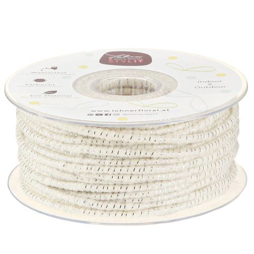 Produkt Nić knotowa Glamour Biało/Srebrna z drutem 33m