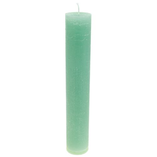 Produkt Świece zielone, duże świece w jednolitym kolorze, 50x300mm, 4 sztuki
