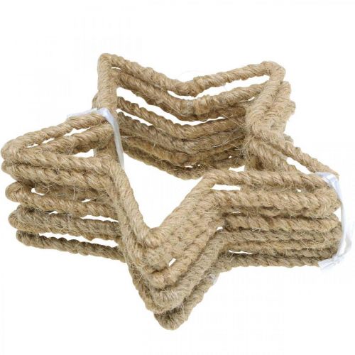 Produkt Dekoracja adwentowa, gwiazdka dekoracyjna, gwiazda dekoracyjna jutowa szer. 15,5 cm 8 sztuk