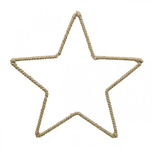 Dekoracja adwentowa, gwiazda dekoracji świątecznych, ozdobna gwiazda juta B24,5 cm 5 sztuk