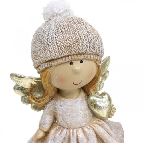 Floristik24 Dekoracja adwentowa Anioł bożonarodzeniowy, figura serca anioła H16.5cm 2szt
