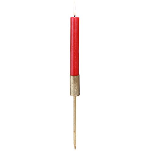 Świeczniki adwentowe na świece kijowe metalowe złote Ø23mm 4szt