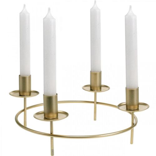 Produkt Świeca pierścionek pręt świece świecznik złoty Ø28cm wys.11cm 2szt