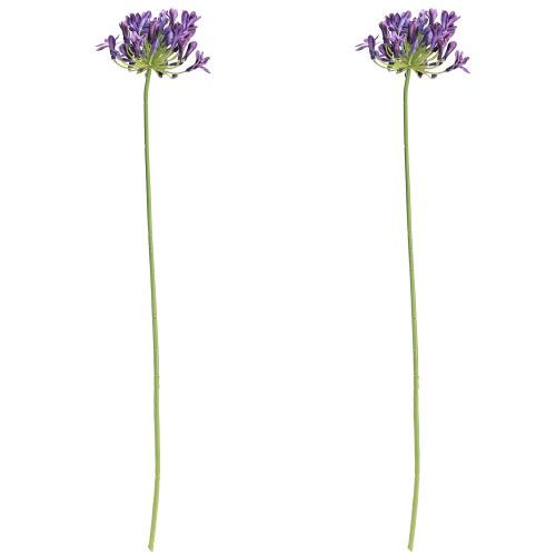 Produkt Agapant kwiaty sztuczne fioletowe lilie dekoracyjne 75cm 2szt