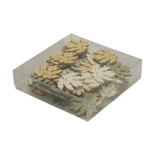 Produkt Dekoracja stołu jesienna dekoracja rozproszona dekoracja drewniana liść klonu 4cm 72 szt
