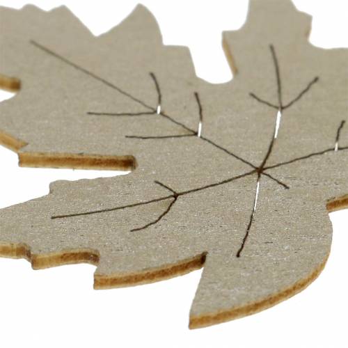 Produkt Dekoracja rozproszona liście klonu żółte, brązowe, platynowe różne 4cm 72 szt