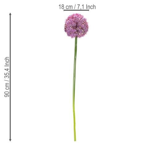 Produkt Sztuczny kwiat Allium, cebula ozdobna, elegancka dekoracja pokoju, 90 cm