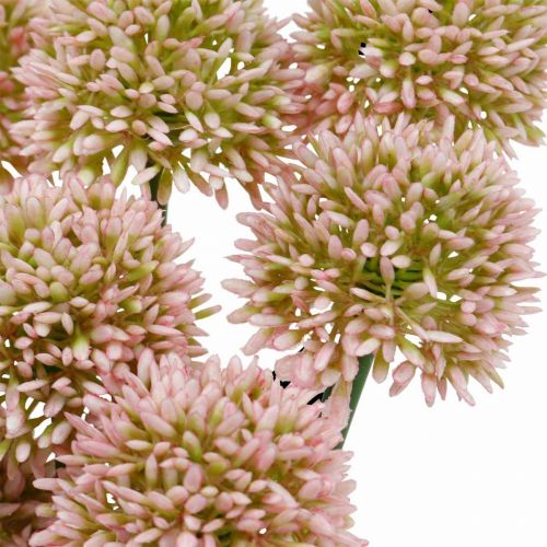 Floristik24 Sztuczny kwiat allium różowy 38 cm sztuczny ozdobny cebula jedwabny kwiat w pęczku 12 sztuk