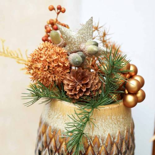 Floristik24 Allium ozdobne sztuczne pomarańczowe Ø7cm H58cm 4szt.