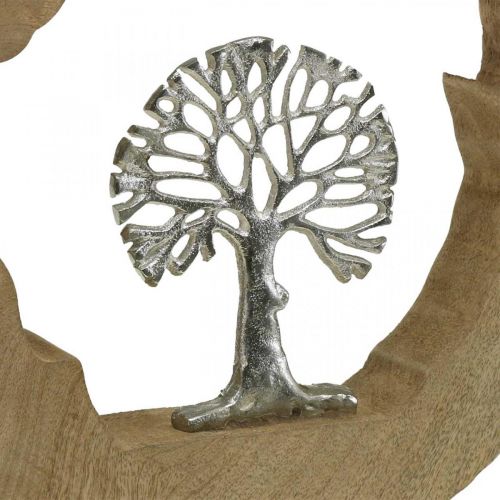 Dekoracja stołu drzewo drewno do umieszczenia drewna mango naturalne, metal 32×5×34cm