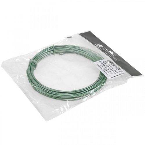 Floristik24 Drut aluminiowy Ø2mm Zielony Mat 100g 12m