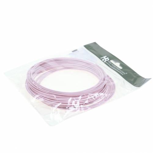 Floristik24 Drut aluminiowy Ø2mm pastelowy różowy 100g 12m