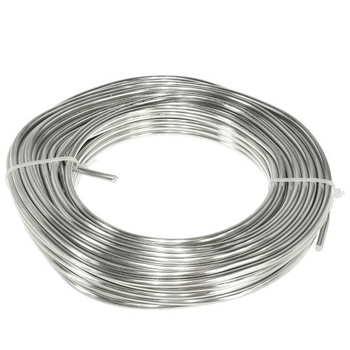 Drut aluminiowy srebrny błyszczący drut rzemieślniczy drut dekoracyjny Ø5mm 1kg