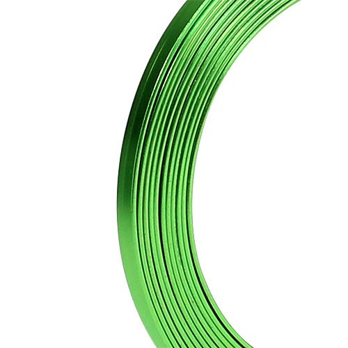 Płaski drut aluminiowy zielony 5mm x 1mm 2,5m