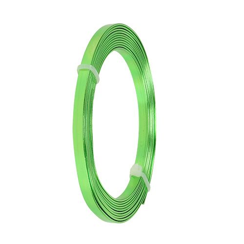Produkt Płaski drut aluminiowy zielony 5mm x 1mm 2,5m