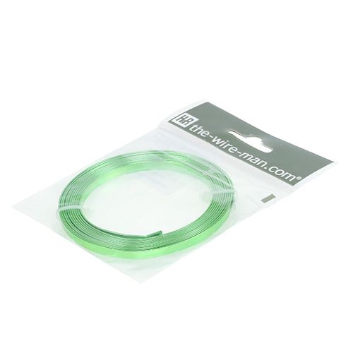 Produkt Płaski drut aluminiowy zielony 5mm x 1mm 2,5m