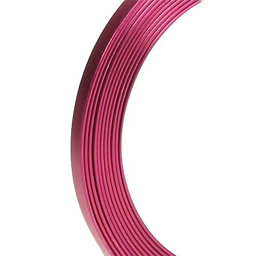 Floristik24 Drut płaski aluminiowy różowy 5mm x 1mm 2,5m