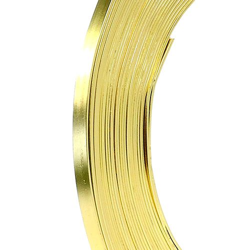 Produkt Płaski drut aluminiowy złoty 5mm 10m