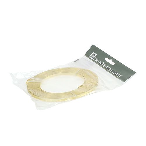 Produkt Płaski drut aluminiowy złoty 5mm 10m