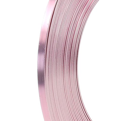 Produkt Płaski drut aluminiowy różowy 5mm 10m