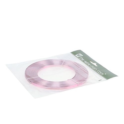 Produkt Płaski drut aluminiowy różowy 5mm 10m