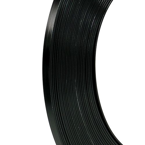 Drut płaski aluminiowy czarny 5mm 10m