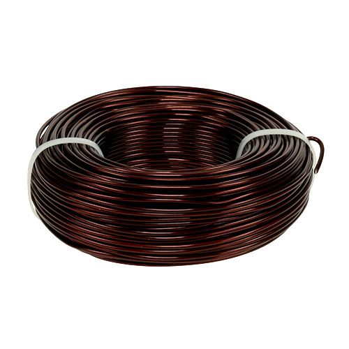 Floristik24 Drut aluminiowy Ø2mm 500g 60m brązowy