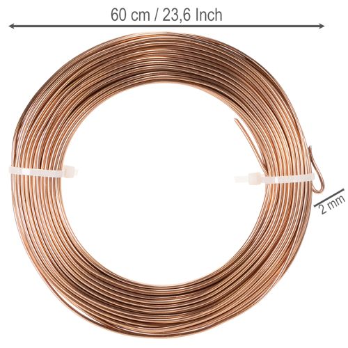 Drut aluminiowy 2mm do florystyki i rękodzieła 60m 500g | Floristik24.pl