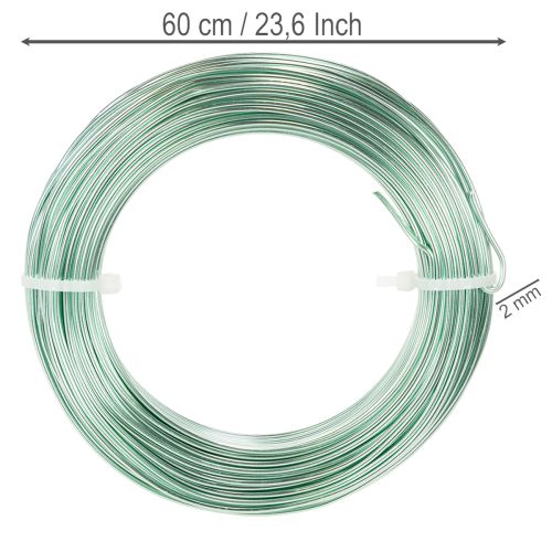 Drut aluminiowy 2mm drut dekoracyjny drut rzemieślniczy 60m 500g | Floristik24.pl