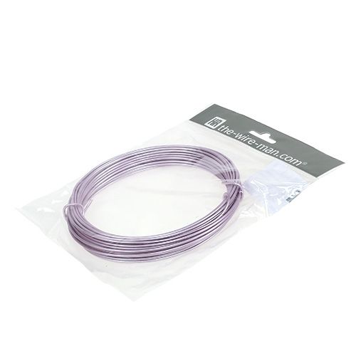 Floristik24 Drut aluminiowy pastelowy fioletowy Ø2mm 12m