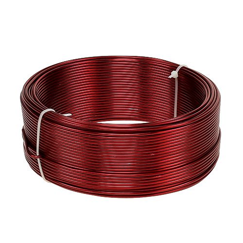 Floristik24 Drut aluminiowy czerwony Ø2mm 500g (60m)