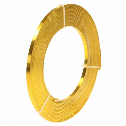 Floristik24 Płaski drut aluminiowy 5mm 10m Sun Yellow Craft Wire