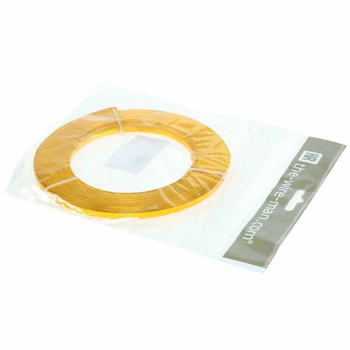 Floristik24 Płaski drut aluminiowy 5mm 10m Sun Yellow Craft Wire