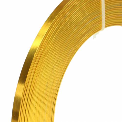 Floristik24 Płaski drut aluminiowy 5mm 10m Sun Yellow Craft Wire