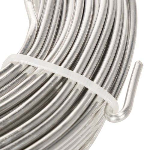 Drut aluminiowy, srebrny, 3 mm, drut rzemieślniczy do projektów kreatywnych, 1 kg | Floristik24.pl