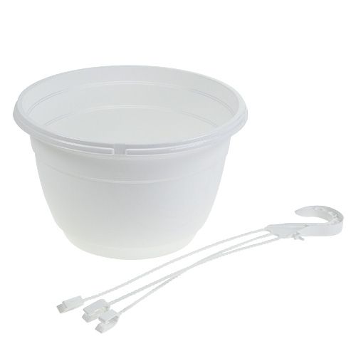 Produkt Kosz wiszący na kwiaty 25cm biały